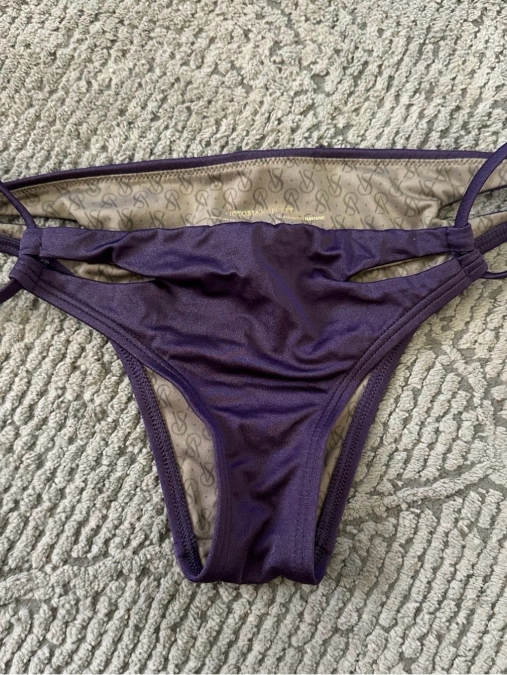 Victoria's Secret Deep Purple Cutout Bikini Bottom